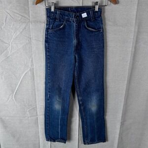 Vintage Levi's 419-0216 Orange Tab Slim Fit Jeans Boys 14 Blue Denim Made in USA